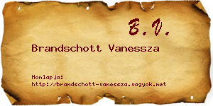 Brandschott Vanessza névjegykártya